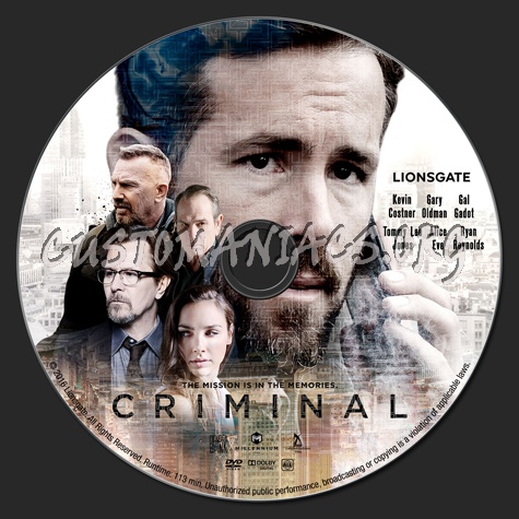 Criminal dvd label