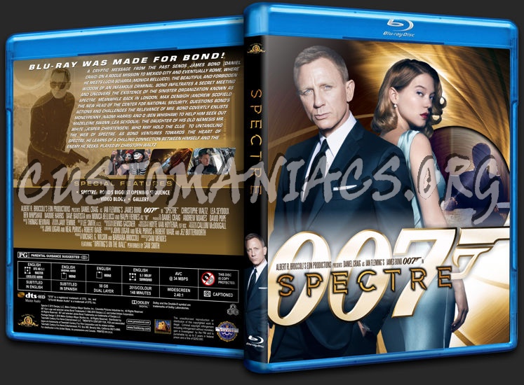 Spectre blu-ray cover