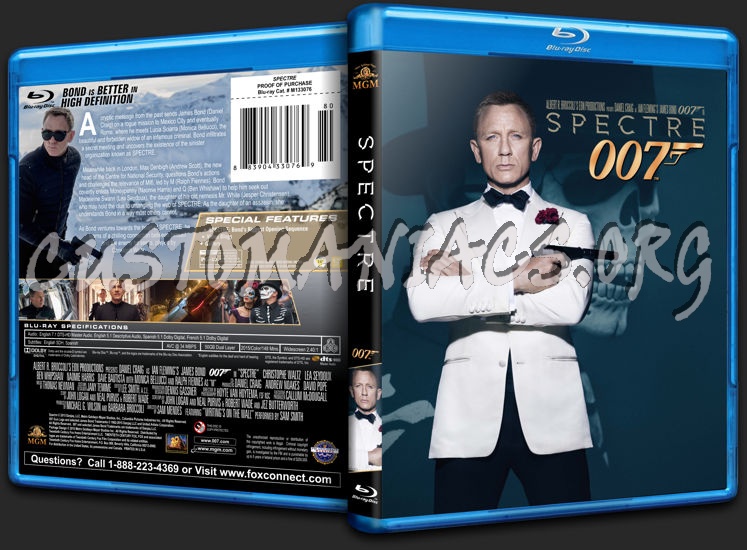 Spectre blu-ray cover