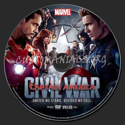 Captain America: Civil War dvd label