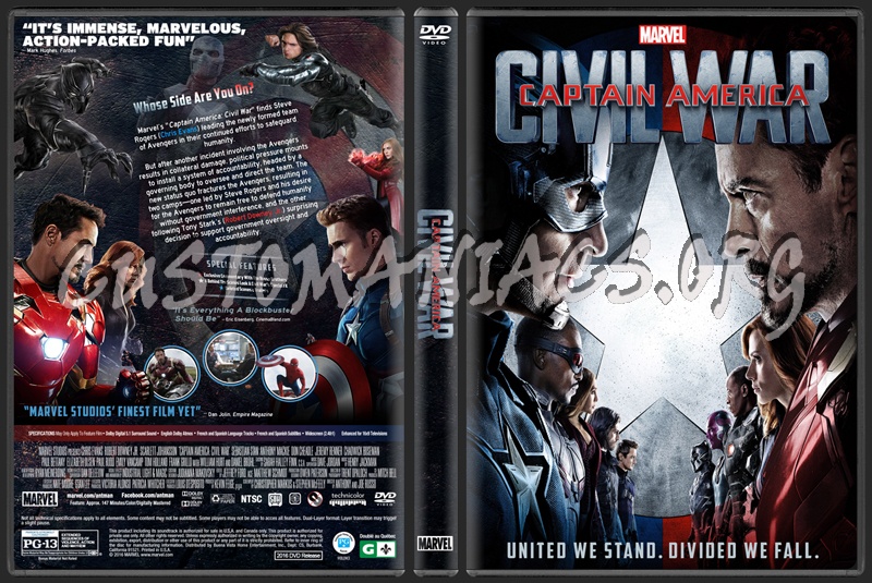 Captain America: Civil War dvd cover