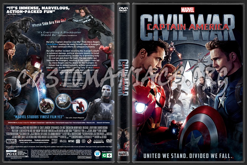 Captain America: Civil War dvd cover