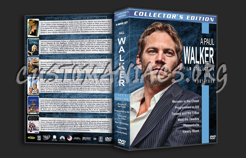 Paul Walker Filmography - Set 1 (1986-1999) dvd cover