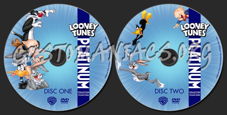 Looney Tunes Platinum Collection Vol 3 dvd label