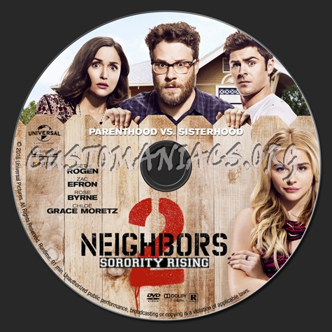 Neighbors 2: Sorority Rising dvd label