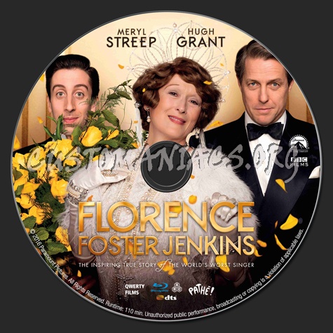 Florence Foster Jenkins blu-ray label