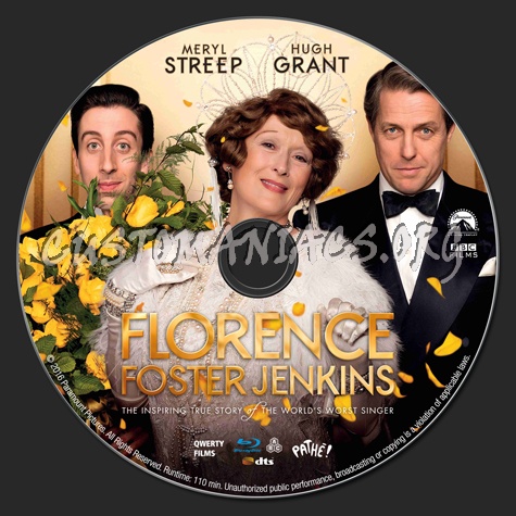 Florence Foster Jenkins blu-ray label