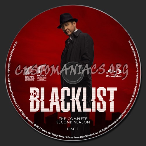 The Blacklist Season 2 blu-ray label