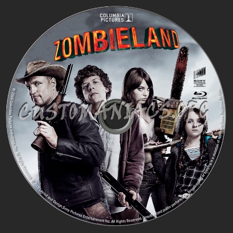 Zombieland blu-ray label