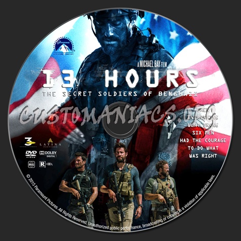 13 Hours: The Secret Soldiers of Benghazi dvd label