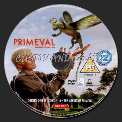 Primeval The Complete Series One dvd label