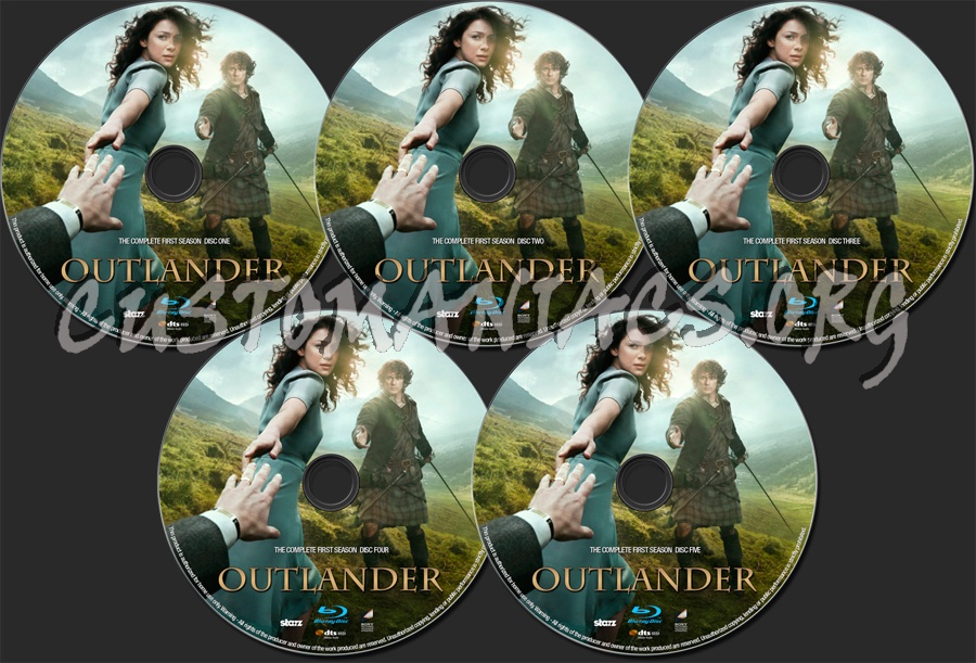 Outlander Season 1 blu-ray label