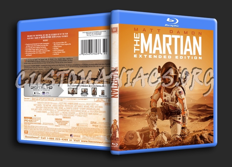 The Martian blu-ray cover