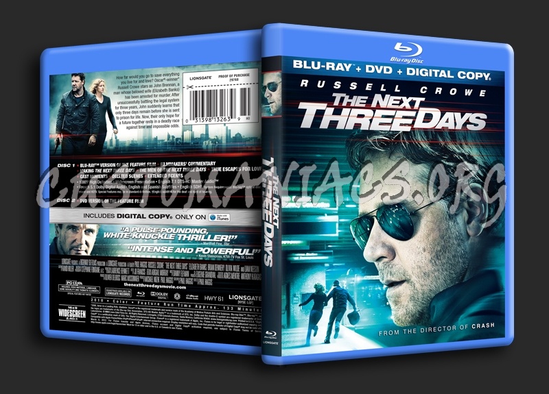 The Next Three Days blu-ray cover