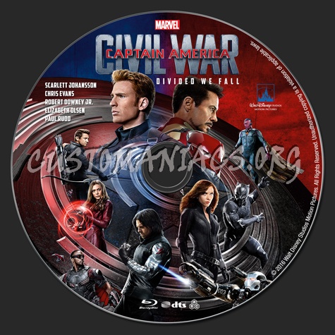 Captain America: Civil War (2D & 3D) blu-ray label