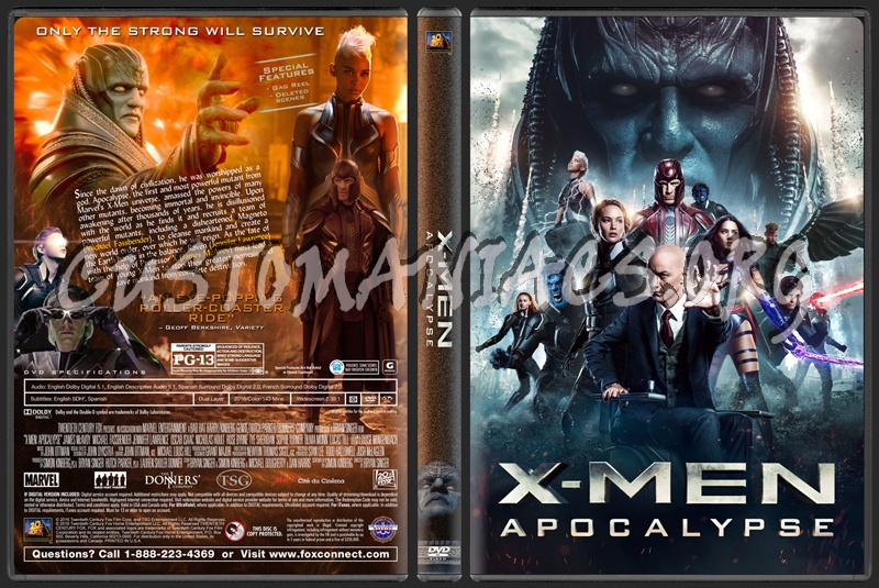 X-Men: Apocalypse dvd cover