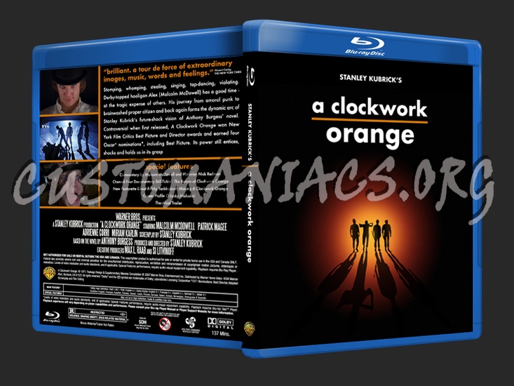 Stanley Kubrick's A Clockwork Orange blu-ray cover