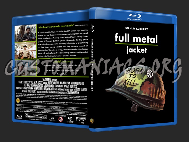 Stanley Kubrick's Full Metal Jacket blu-ray cover