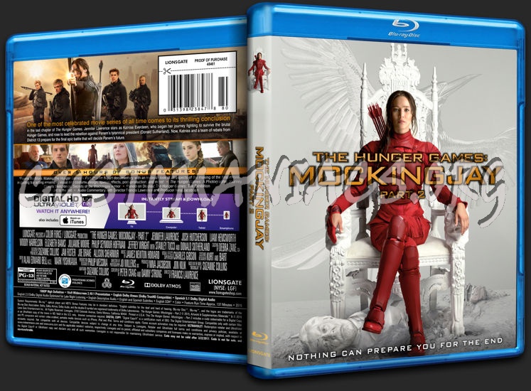 The Hunger Games: Mockingjay Part 2 blu-ray cover