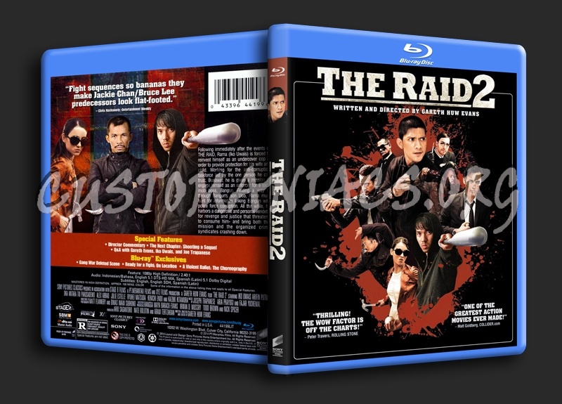 The Raid 2 blu-ray cover