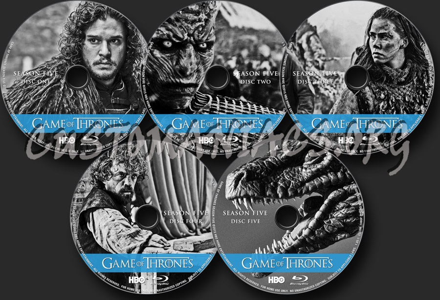 Game of Thrones Season 5 blu-ray label