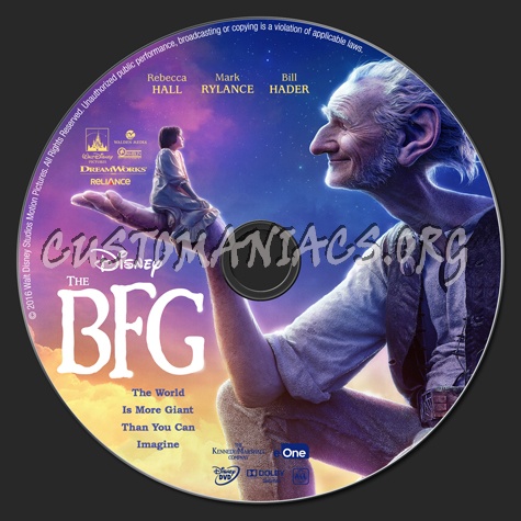 The BFG (Big Friendly Giant) 2016 dvd label