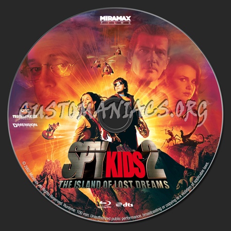 Spy Kids 2: The Island of Lost Dreams blu-ray label