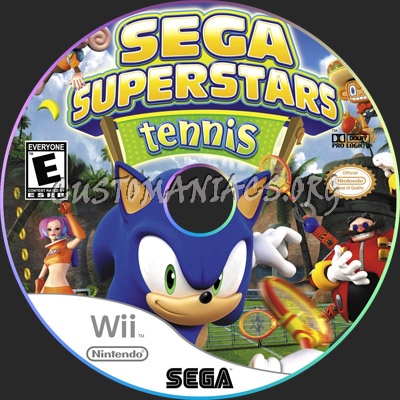 Sega Superstars Tennis dvd label