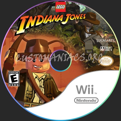 Lego Indiana Jones the Original Adventures dvd label