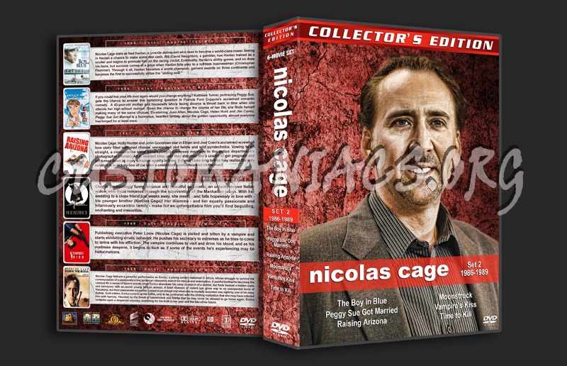 Nicolas Cage Filmography - Set 2 (1986-1989) dvd cover