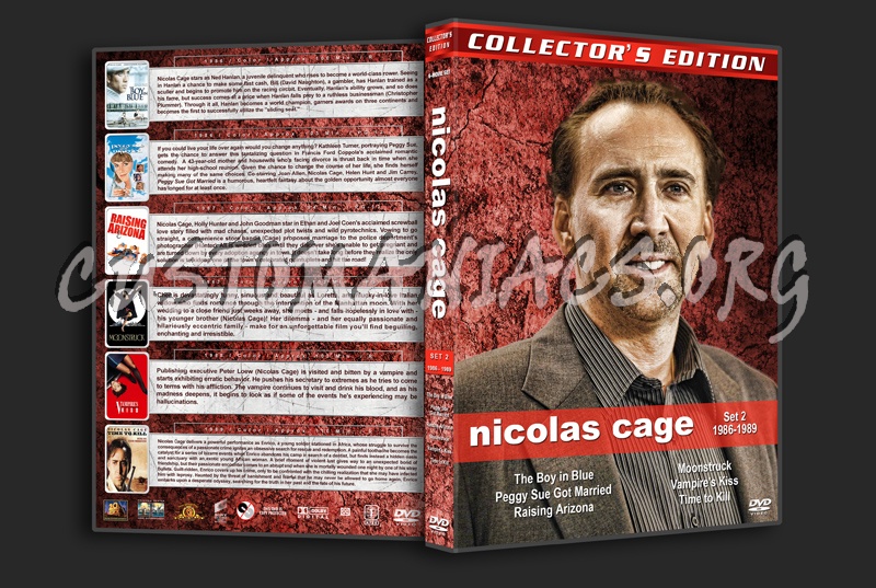 Nicolas Cage Filmography - Set 2 (1986-1989) dvd cover