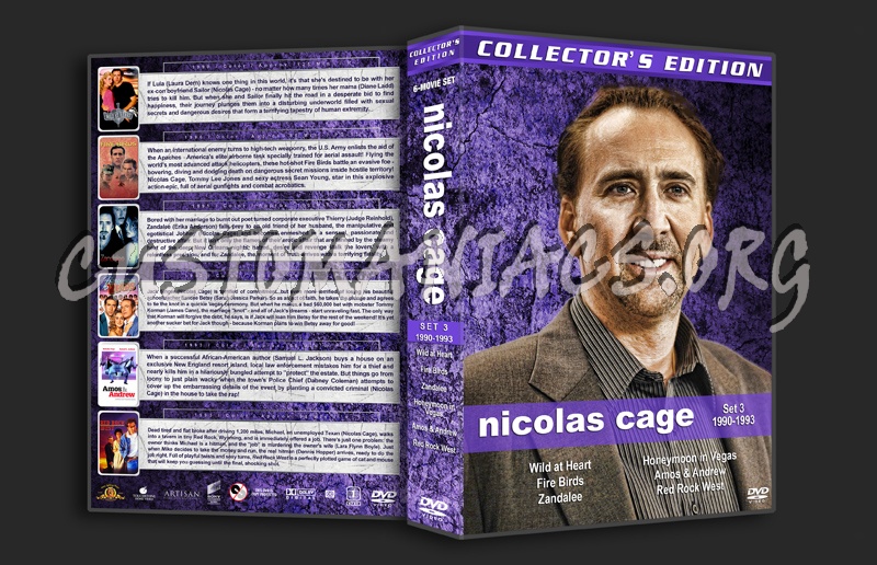 Nicolas Cage Filmography - Set 3 (1990-1993) dvd cover
