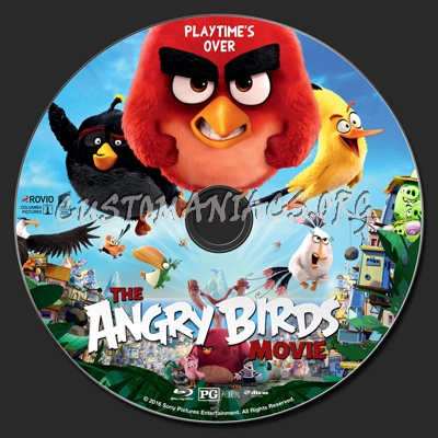 Angry Birds (aka The Angry Birds Movie) 2D & 3D blu-ray label