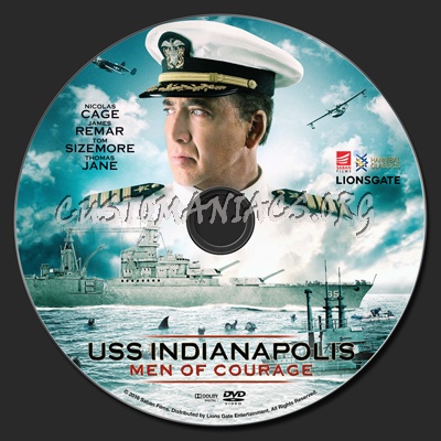 USS Indianapolis Men Of Courage dvd label