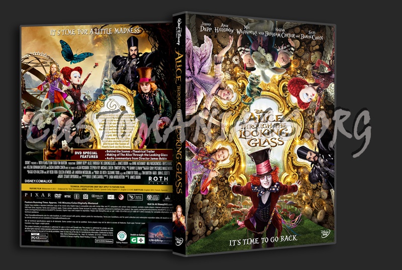 Alice Through the Looking Glass dvd cover