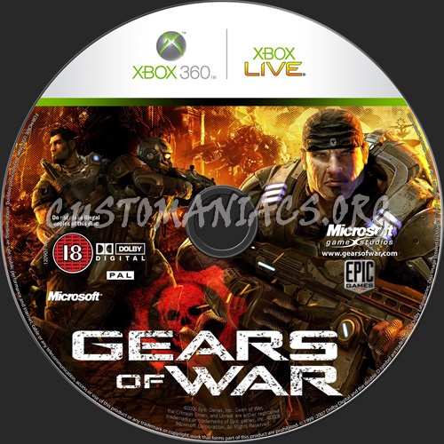 Gears Of War dvd label