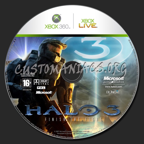 Halo 3 dvd label