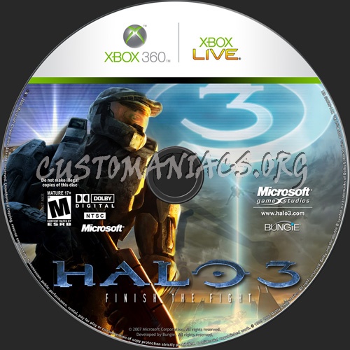 Halo 3 dvd label
