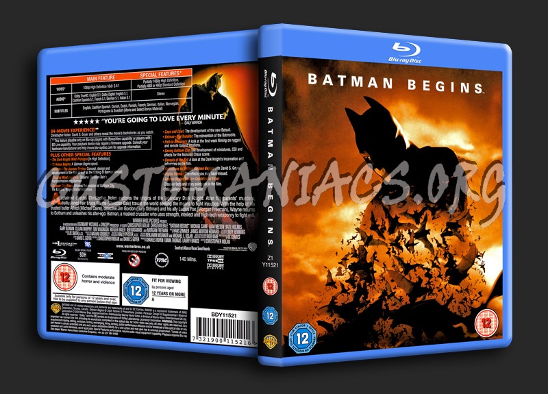 Batman Begins blu-ray cover