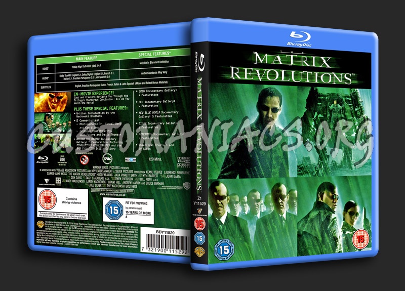 The Matrix Revolutions blu-ray cover