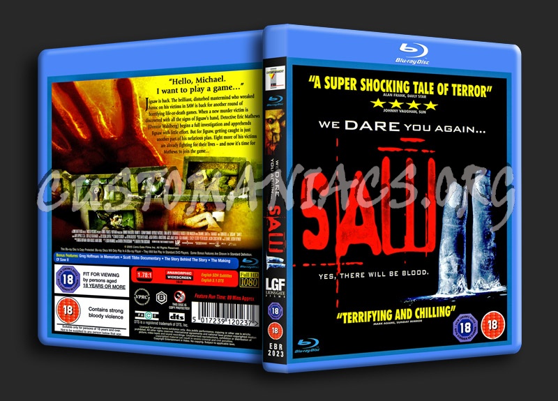 Saw II (2) blu-ray cover