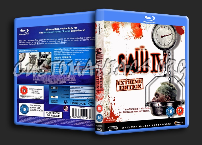 Saw IV (4) blu-ray cover