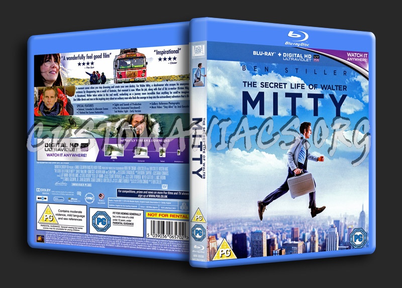 The Secret Life of Walter Mitty blu-ray cover