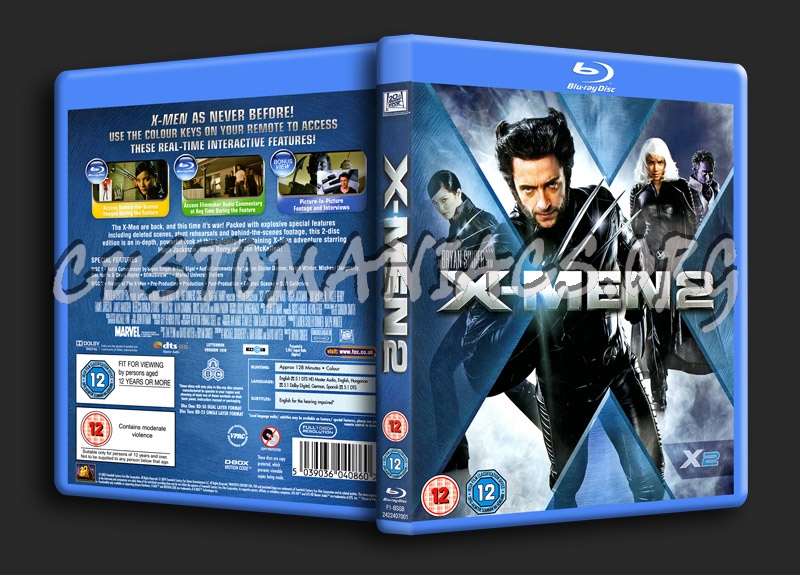 X-Men 2 blu-ray cover