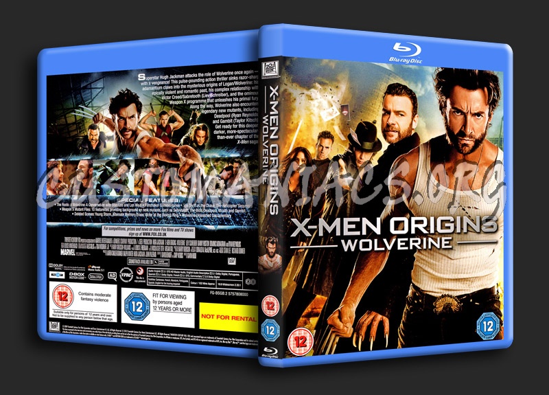 X-Men Origins Wolverine blu-ray cover