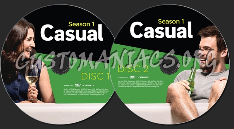 Casual Season 1 dvd label