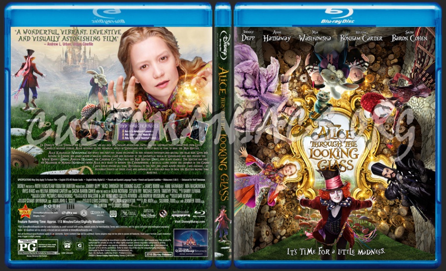 Alice Through The Looking Glass (2016) dvd cover