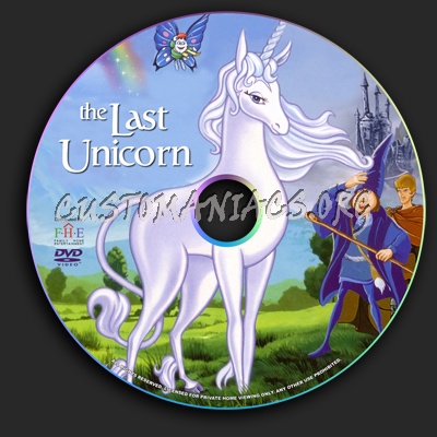 The Last Unicorn dvd label