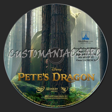 Pete's Dragon (2016) dvd label