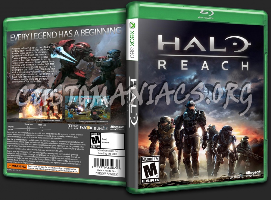 Halo Reach dvd cover